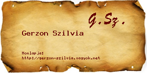 Gerzon Szilvia névjegykártya
