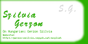 szilvia gerzon business card